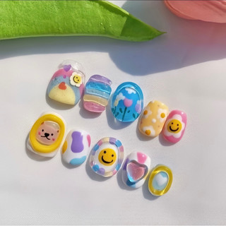 Nailbox form ngắn dễ thương theo yêu cầu khách
