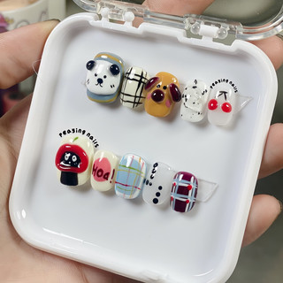 Nailbox nặn gel nổi form ngắn dễ thương được đổi form