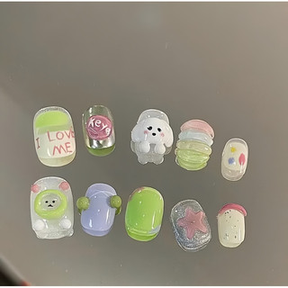 Nailbox nặn gel nổi form ngắn dễ thương được đổi form