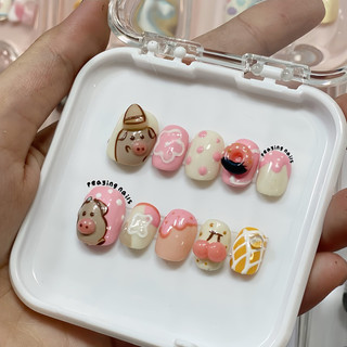 Nailbox nặn gel nổi heo con form ngắn dễ thương