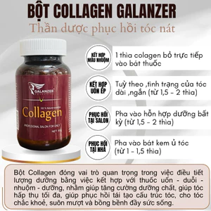 Bột Collagen pha Hấp Dầu, Uốn duỗi tẩy nhuộm Galanzer Protein Phục Hồi chắc khoẻ tăng dưỡng Tóc