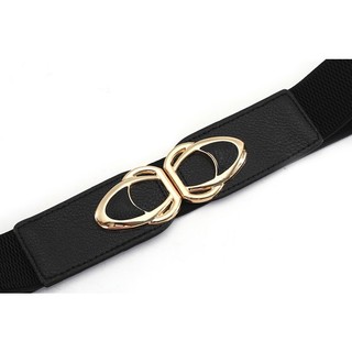 Đai lưng váy liền, đai đầm, đai áo sơ mi, jumpsuit bản rộng 4cm, chất liệu co giãn, móc khóa họa tiết oval W69