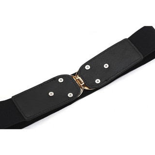 Đai lưng váy liền, đai đầm, đai áo sơ mi, jumpsuit bản rộng 4cm, chất liệu co giãn, móc khóa họa tiết oval W69