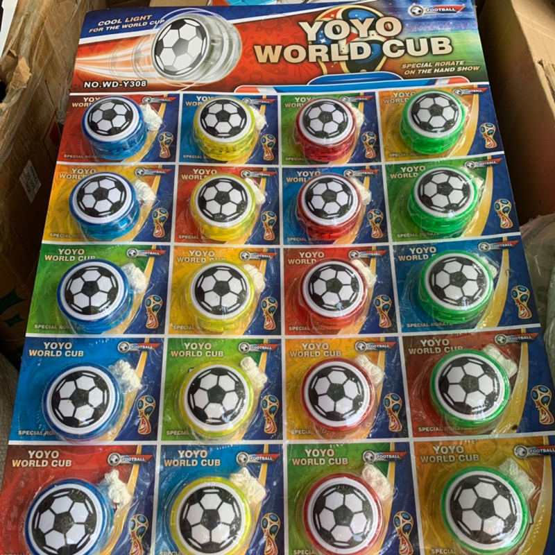 Vỉ 20 chiếc YoYo World Cub có đèn sáng ( vỉ 4 màu) | Shopee Việt Nam