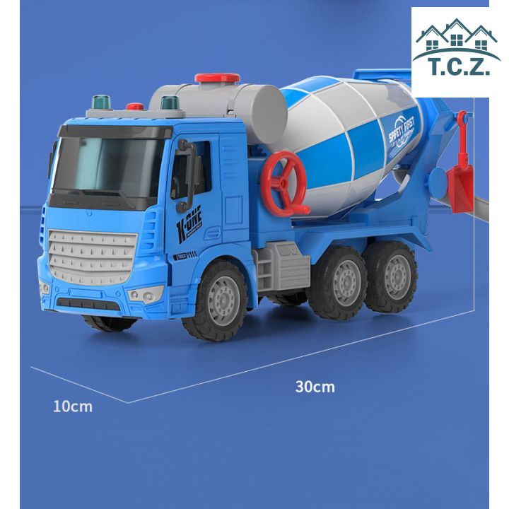 Xe đồ chơi cho bé trai,xe trộn bê tông, xe công trình đồ chơi ( không kèm bi )