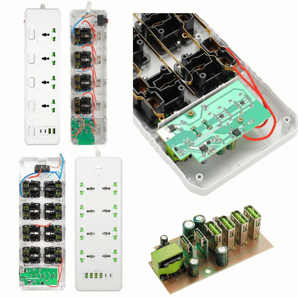 Ổ Cắm Điện DCTEK Chịu Tải 3000W, An Toàn Chống Giật, Nhựa PC Cao Cấp Chống Cháy, Dây Dài