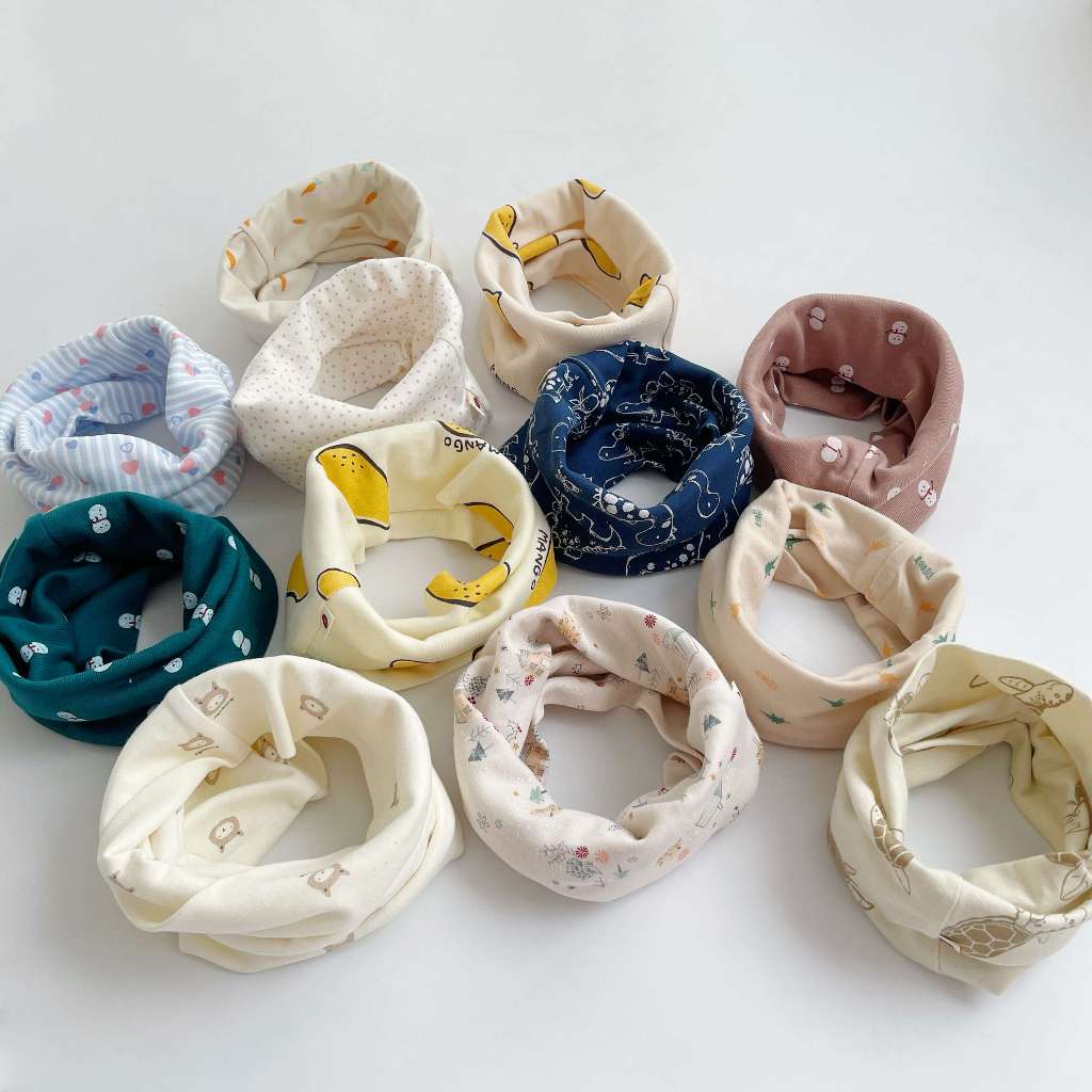 Khăn ống giữ ấm cổ trẻ em chất liệu cotton mềm mại và co giãn - Mẫu bé trai và bé gái MiniumbabyFashion KO1804