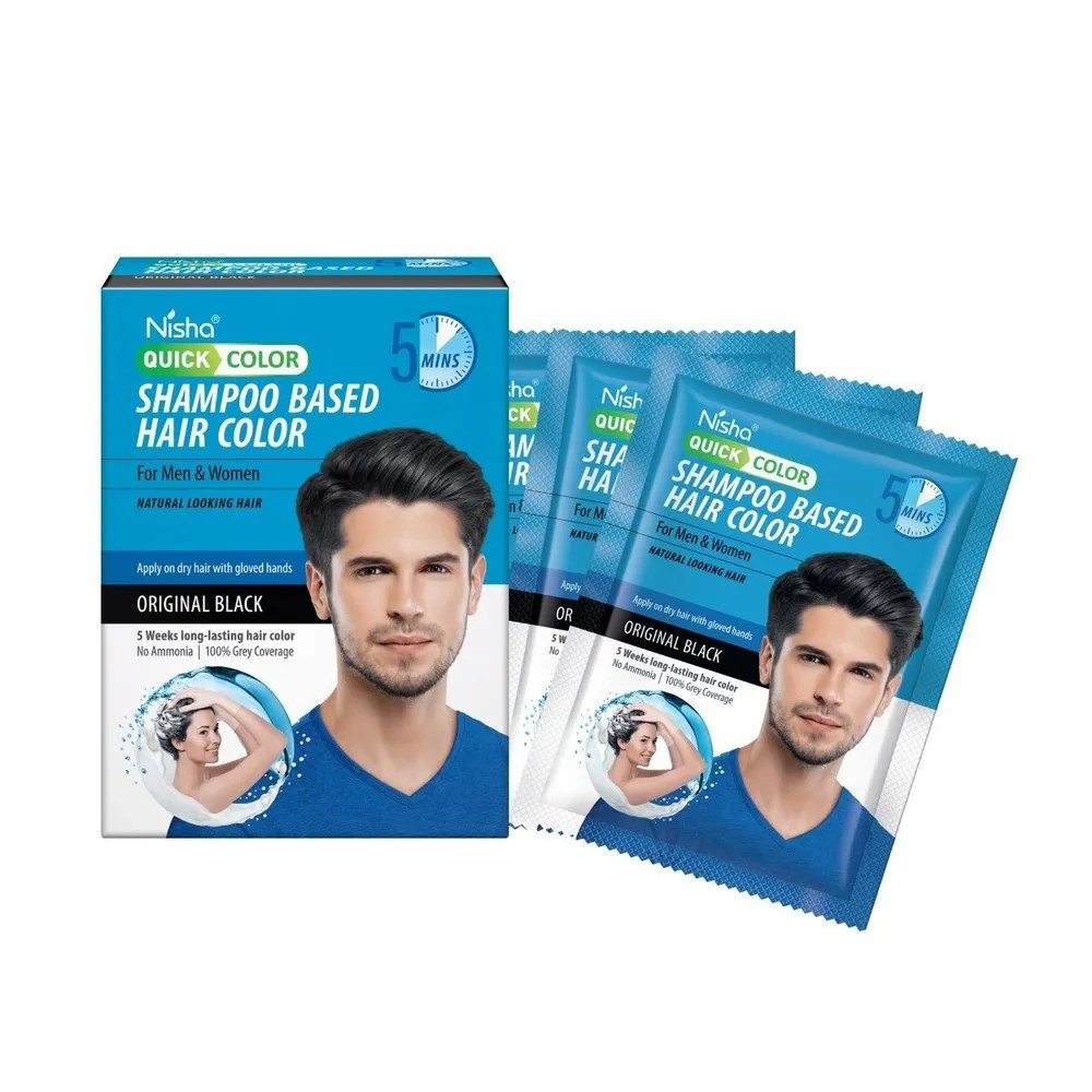 Nhuộm nhanh đen - Nisha Quick Color Shampoo Based Hair Color - Original ...