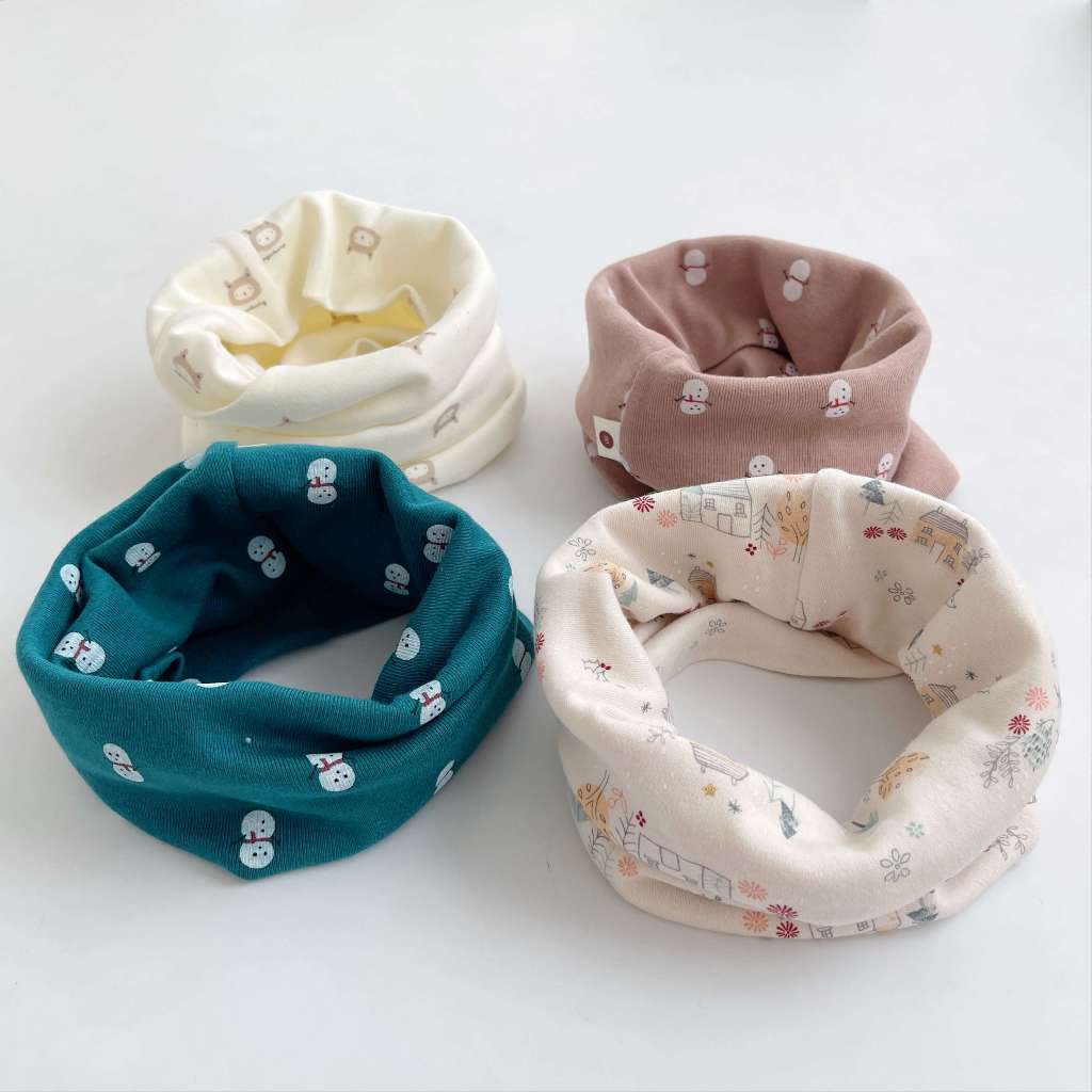 Khăn ống giữ ấm cổ trẻ em chất liệu cotton mềm mại và co giãn - Mẫu bé trai và bé gái MiniumbabyFashion KO1804