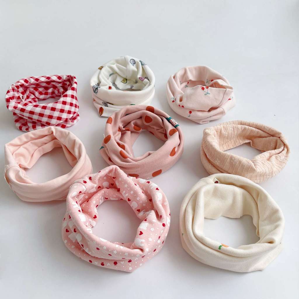 Khăn ống giữ ấm cổ trẻ em chất liệu cotton mềm mại và co giãn - Mẫu bé trai và bé gái MiniumbabyFashion KO1804