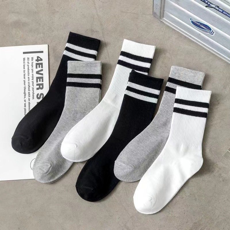 Tất cao cổ nữ kẻ sọc phong cách hàn quốc - Vớ nữ cotton mịn, co dãn ôm chân ZANABRA T588