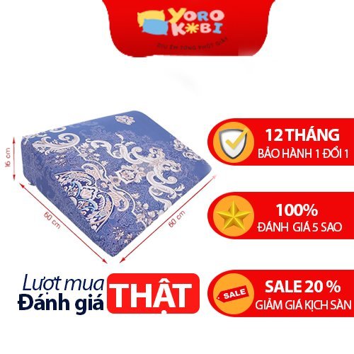 Gối chống trào ngược dạ dày YOROKOBI cao 16cm bo tròn dỉnh chống thoái hóa vai gáy