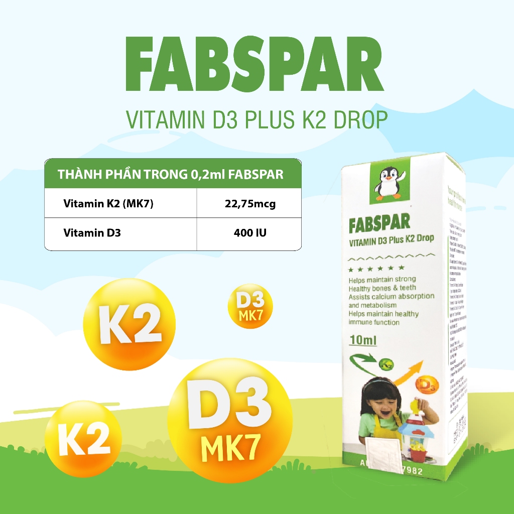 FABSPAR VITAMIN D3 K2 MK7 NHẬP KHẨU ÚC Shopee Việt Nam