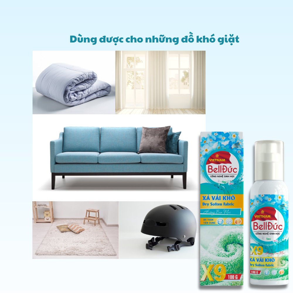 Xịt thơm quần áo xả vải khô Bell Đức 100ml lưu hương 48h chống nhắn làm mềm vải khử mùi hôi ẩm mốc