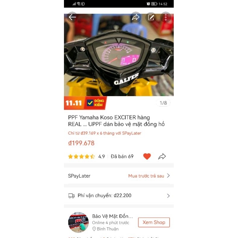 PPF dán Koso EXCITER 2010. koso uma. koso ex 2010. hàng REAL ... PPF dán mặt đồng hồ xe. hàng nhập khẩu