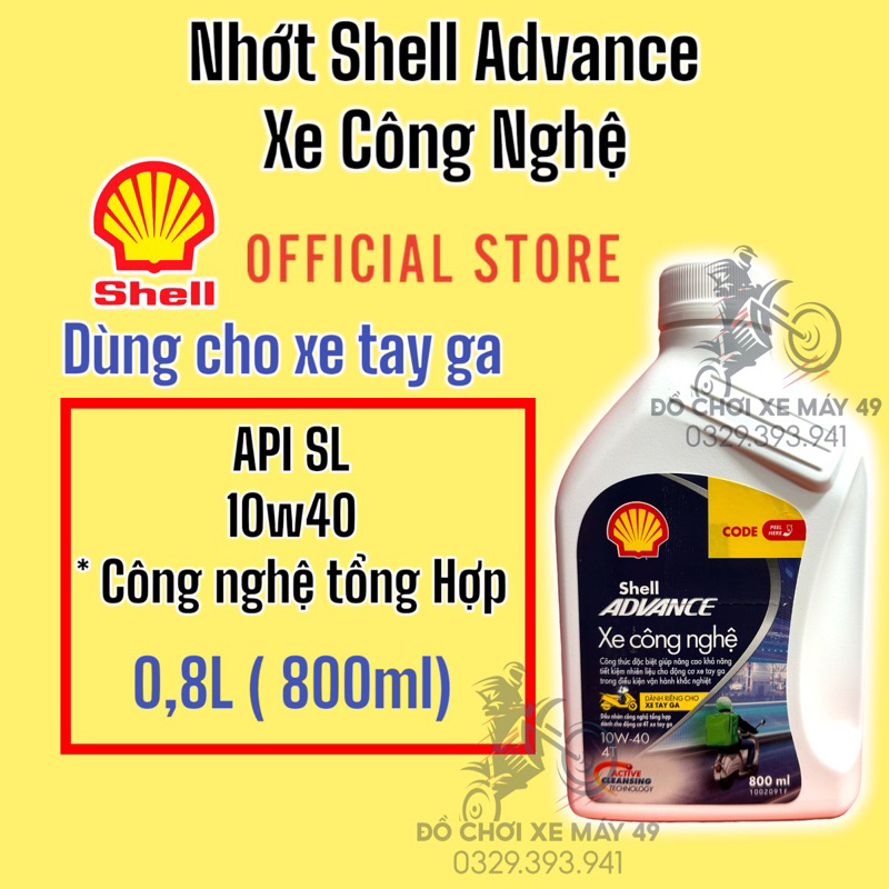 Dầu Nhớt Shell Advance Xe Công Nghệ [ Xe Ga ] Bảo Vệ Động Cơ Tiết Kiệm ...