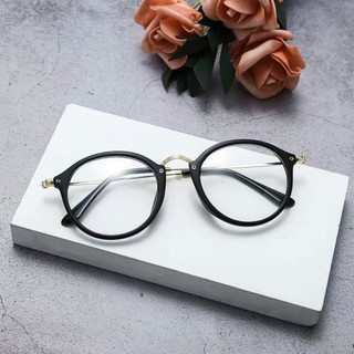 Gọng kính cận mắt tròn Hottrend nam nữ phong cách Hàn Quốc mắt kính không độ chống tia UV đẹp giá rẻ HANASO 019