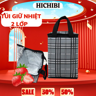 Túi giữ nhiệt hộp cơm 4 ngăn ngăn kích thước 25x15 khóa kéo 2 lớp hỗ trợ giữ nhiệt