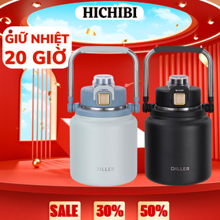 Bình giữ nhiệt 1800ML BÉO LÙN WL17, bình nước giữ nhiệt inox 304, ống hút vòi rót và quai xách, giữ nóng lạnh đều được