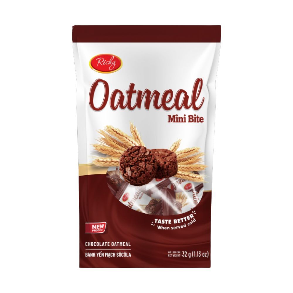 [MUA 3 TẶNG 1 QUAT] Combo 3 túi bánh yến mạch Oatmeal Richy 220g- 250g