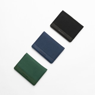 Ví Đứng Vải Phối Da PU ZYRAN Nam Nữ Bóp Đựng Tiền Thẻ Nhiều Ngăn Polyester | MIDORI FOR MAN