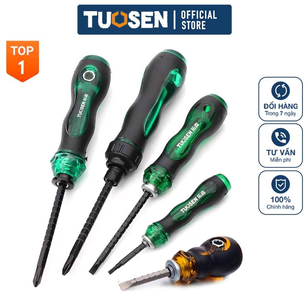 Tô vít Tuosen với 2 đầu đảo chiều có từ tính mạnh và bánh cóc nhiều ...