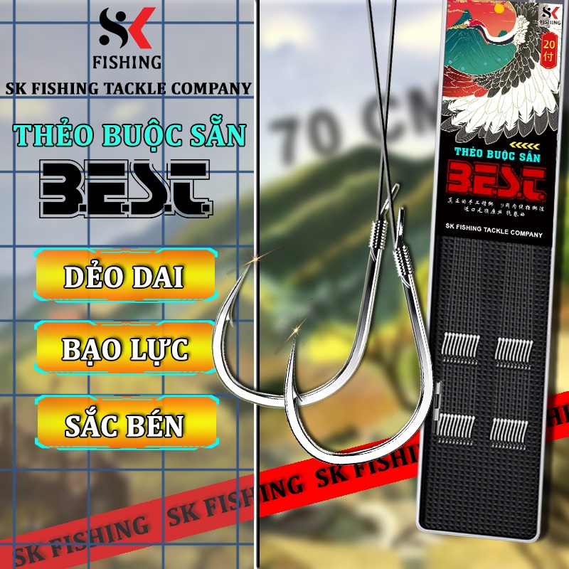 Thẻo Câu Đài BEST SK FISHING Buộc Sẵn Cao Cấp - Hộp 20 Bộ | Shopee Việt Nam