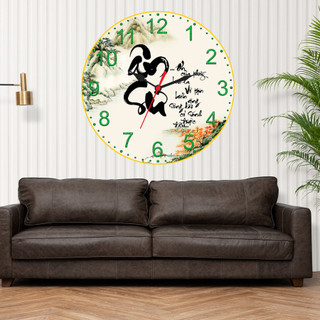 Đồng Hồ Treo Tường Tráng Gương Chữ Thư Pháp - Tri Ân Thầy Cô 20/11