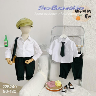 Bộ sơ mi kèm cà vạt cho bé trai 1-6 tuổi (9-24kg) N0045