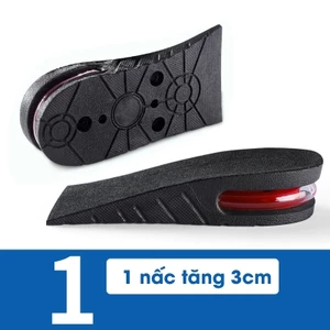 Lót giày nửa bàn có nấc điều chỉnh tăng chiều cao từ 3-5cm có đệm khí, Miếng độn giày nam nữ, Đế lót giày cao su êm chân