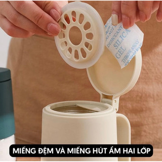 Hũ Đựng Gia Vị To Có Tay Cầm 350mlDECOR90, Lọ Đựng Gia Vị Thuỷ Tinh Có Vòng Silicon Và Gói Chống Ẩm