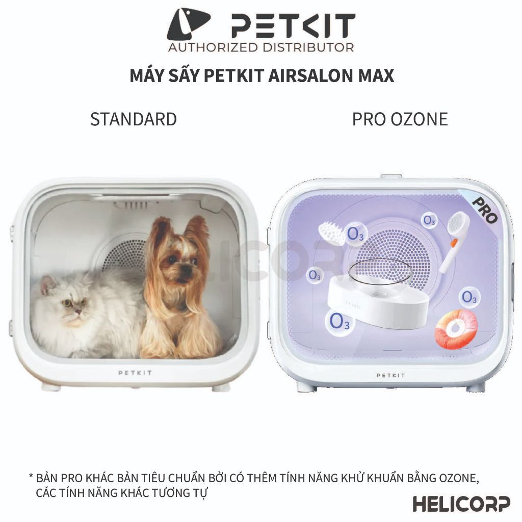 Máy Sấy Lông Cho Chó Mèo Petkit Air Salon Max Pro 2026, Sấy Nhanh Khô, Lông Mượt, Khử Khuẩn Ozone