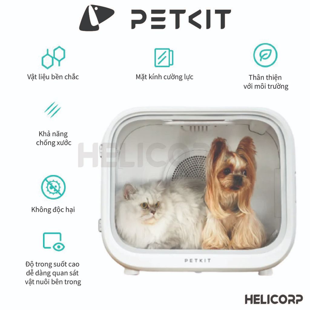 Máy Sấy Lông Cho Chó Mèo Petkit Air Salon Max Pro 2026, Sấy Nhanh Khô, Lông Mượt, Khử Khuẩn Ozone