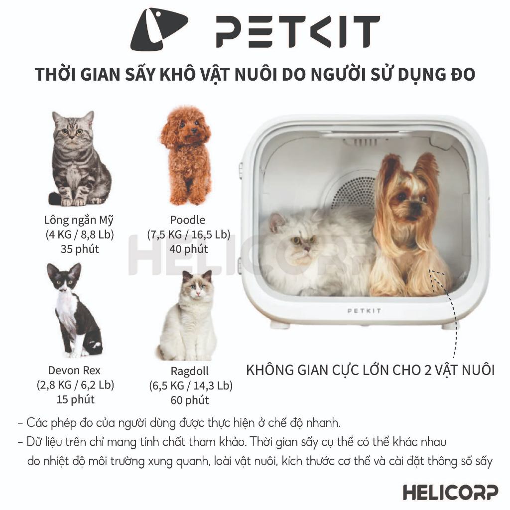 Máy Sấy Lông Cho Chó Mèo Petkit Air Salon Max Pro 2026, Sấy Nhanh Khô, Lông Mượt, Khử Khuẩn Ozone