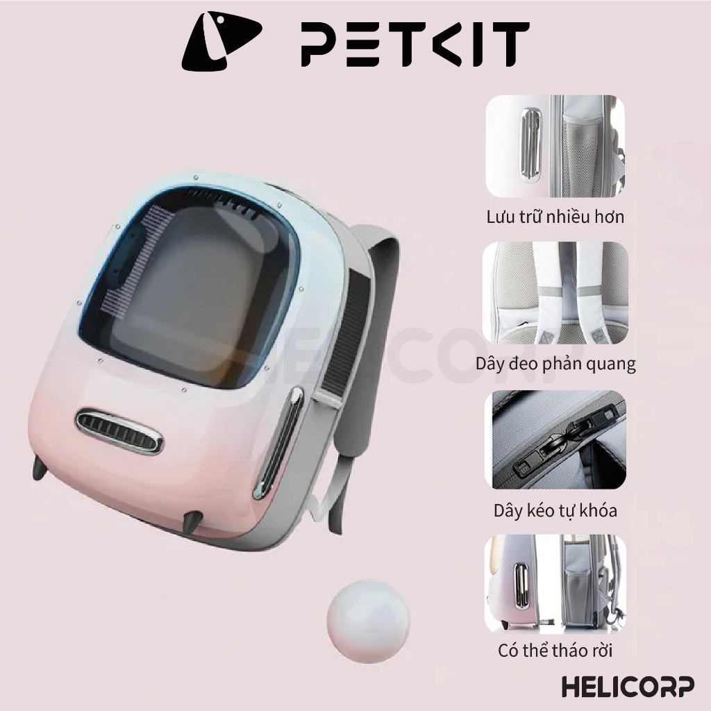 Balo Phi Hành Gia Cho Mèo Petkit Breezy Dome 2 new 2026 - HeLiCorp