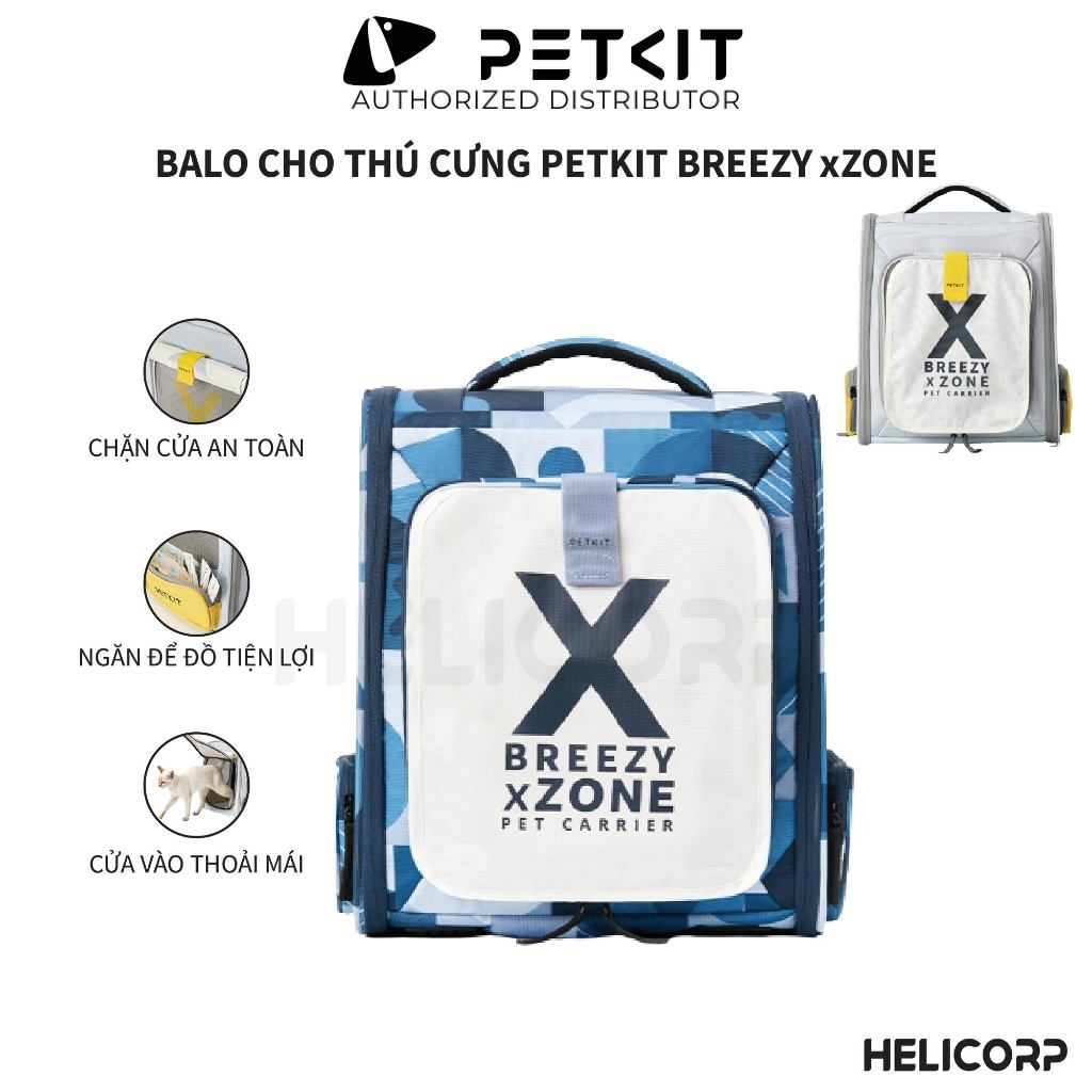 Balo Cho Thú Cưng, Balo Vải Cho Mèo, Chó Thỏ Petkit Breezy xZone - HeLiCorp