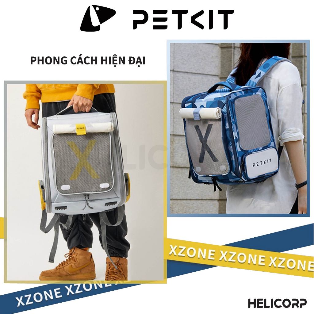 Balo Cho Thú Cưng, Balo Vải Cho Mèo, Chó Thỏ Petkit Breezy xZone - HeLiCorp