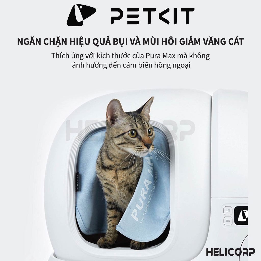 [Rèm vải] - Rèm Che Dùng Cho Máy Dọn Phân Mèo Tự Động Petkit Pura Max - HeLiCorp