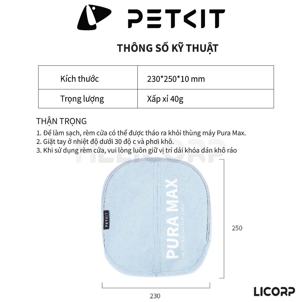 [Rèm vải] - Rèm Che Dùng Cho Máy Dọn Phân Mèo Tự Động Petkit Pura Max - HeLiCorp