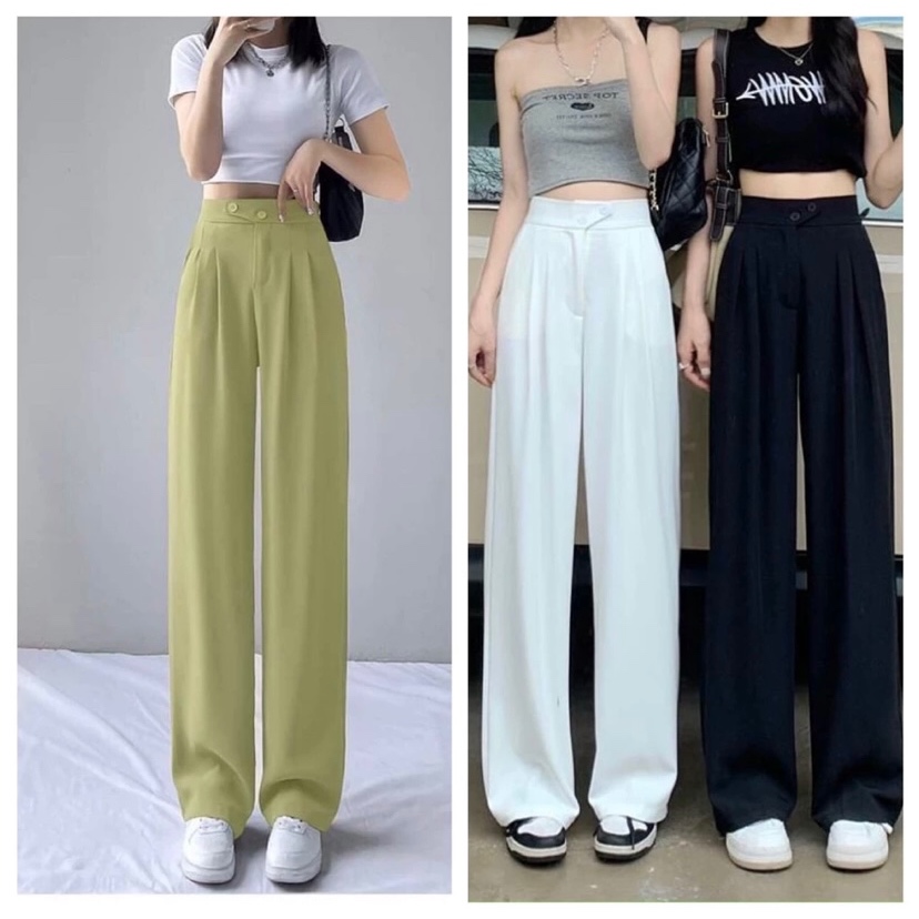 QUẦN ỐNG RỘNG LỆCH KHUY SIÊU HOT -M05