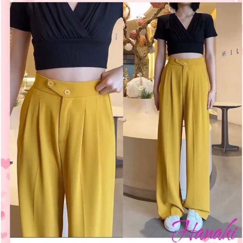 QUẦN ỐNG RỘNG LỆCH KHUY SIÊU HOT -M05