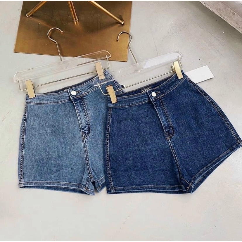 Quần Short Bò Nữ Cạp Cao-Gen Bụng