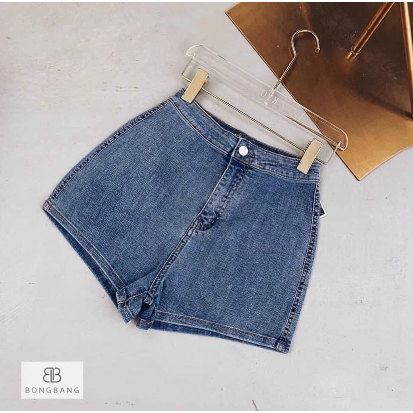 Quần Short Bò Nữ Cạp Cao-Gen Bụng