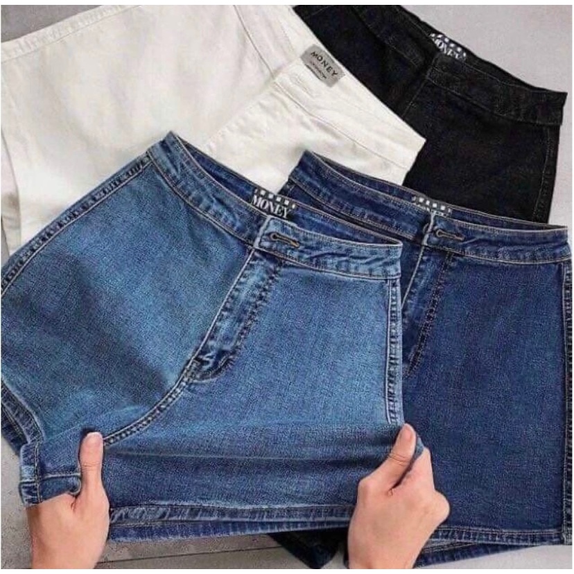 Quần Short Bò Nữ Cạp Cao-Gen Bụng