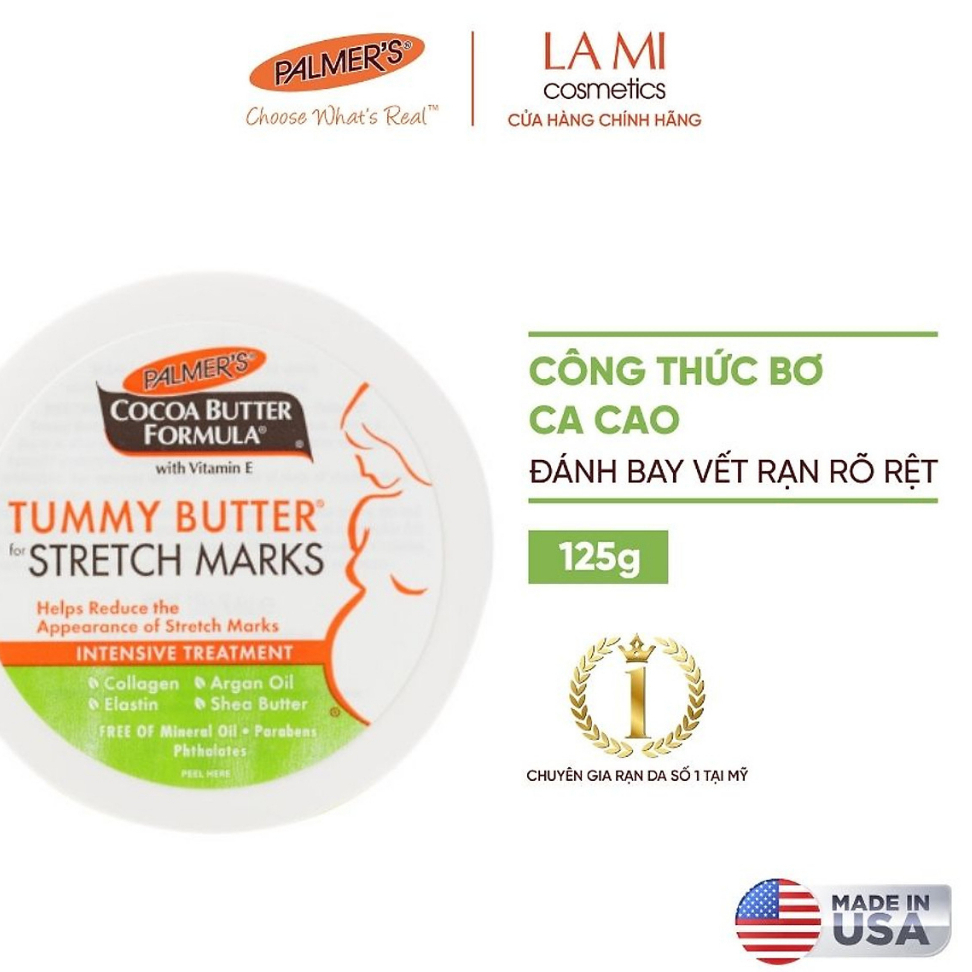 Bơ dưỡng ẩm rạn da cuối thai kỳ Palmer’s 125g