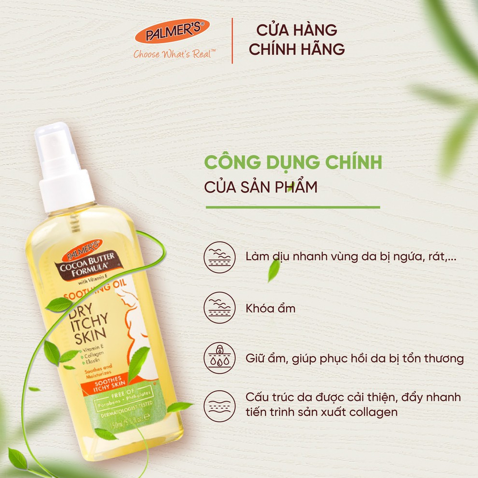 Ảnh Dầu giảm nhanh khô ngứa da khi mang thai Palmer's 150ml 3
