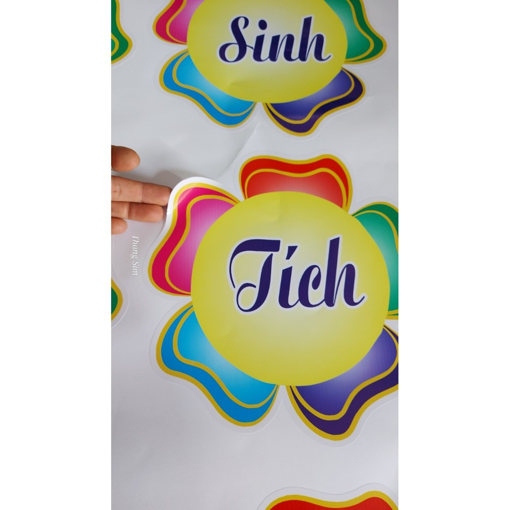 Decal dán LỚP HỌC THÂN THIỆN HỌC SINH TÍCH CỰC kích cỡ 25CMX25CM đã cắt viền sẵn bóc dán