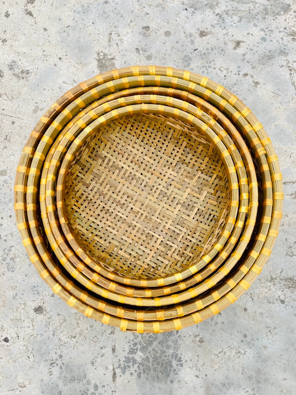Rổ cật tre (vỏ tre) 1 bộ gồm 5 cái | Shopee Việt Nam