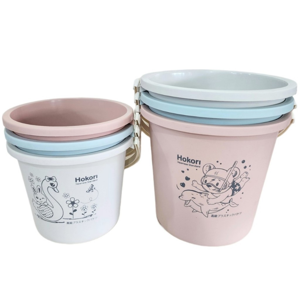Xô 6L / 11L HOKORI nhựa VIỆT NHẬT cao cấp - Trắng, Xanh, Hồng - Quai xách, đựng nước, đá - Chính hãng 5211 / 5212 AMIZIN