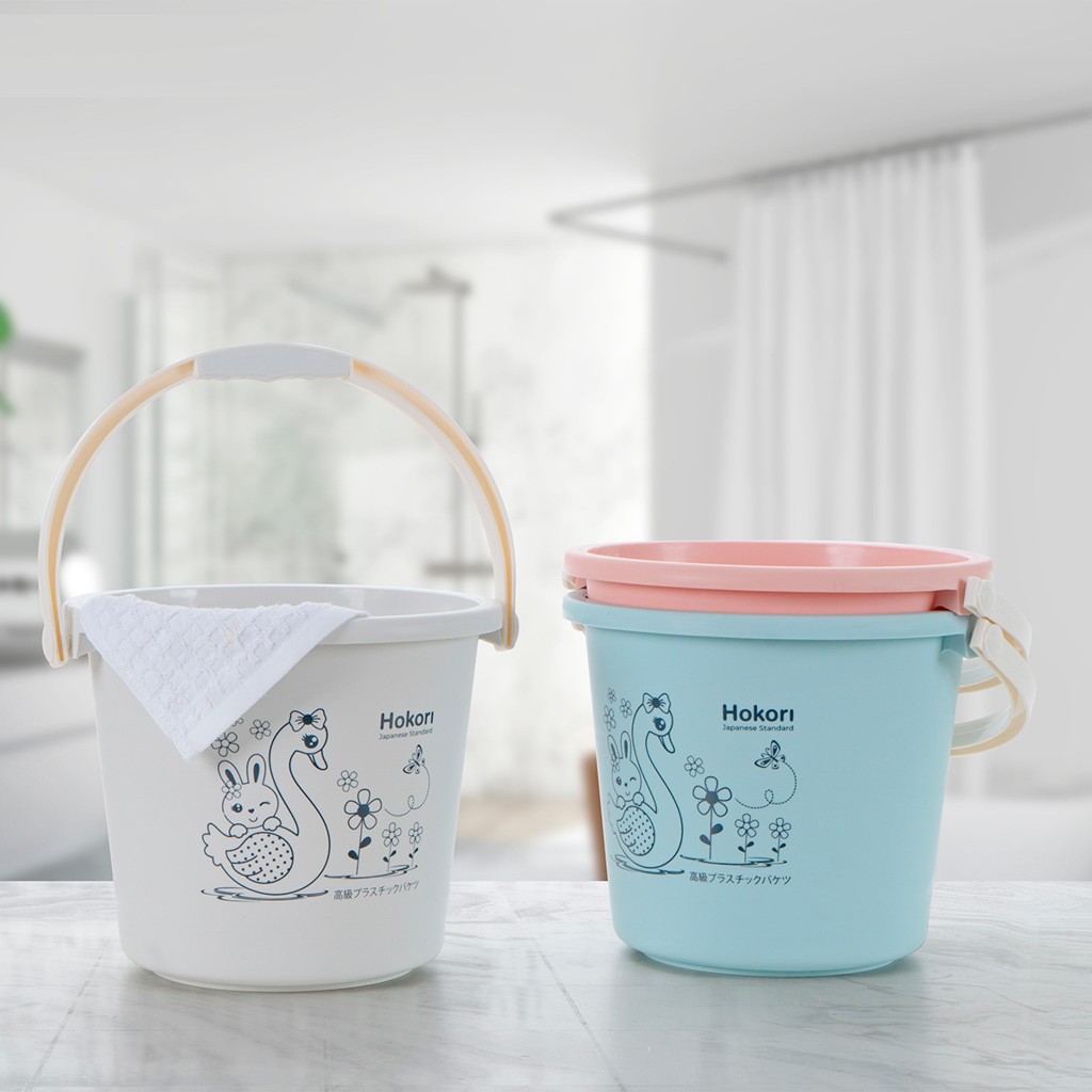Xô 6L / 11L HOKORI nhựa VIỆT NHẬT cao cấp - Trắng, Xanh, Hồng - Quai xách, đựng nước, đá - Chính hãng 5211 / 5212 AMIZIN